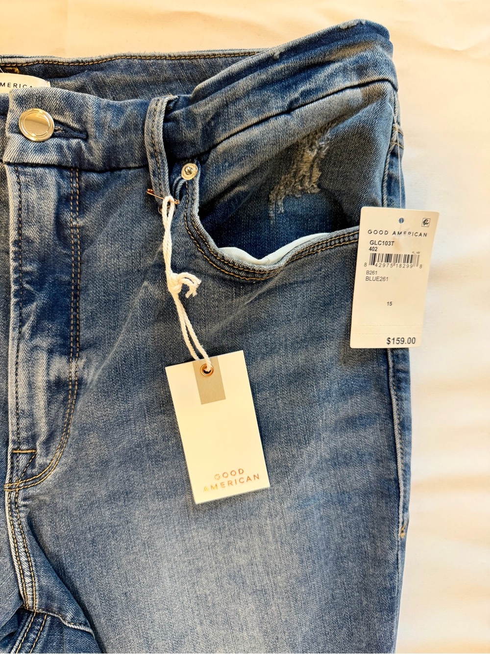 Good American Good Legs Crop Jeans Size 15 NWT - Picture 3 of 8